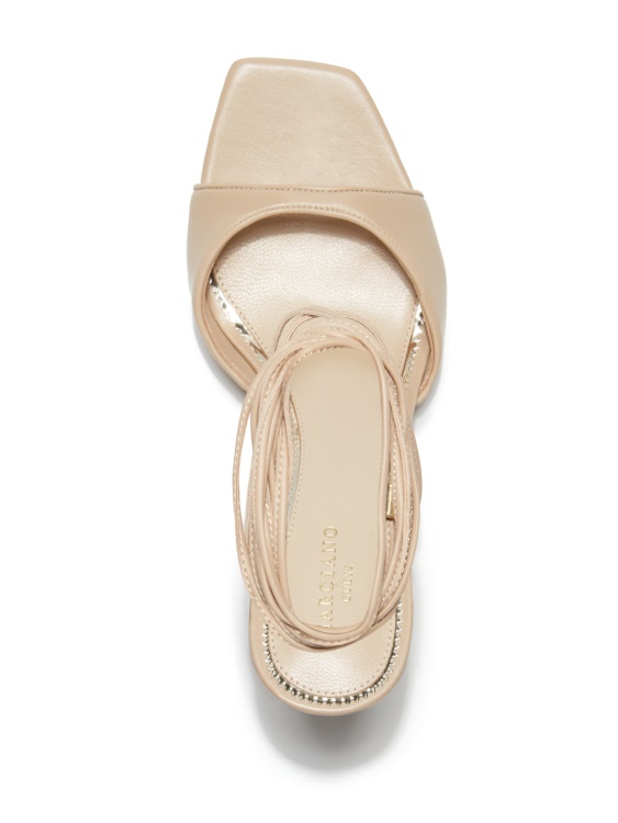 Dalisa кожени сандали с връзки Guess Light Natural 110
