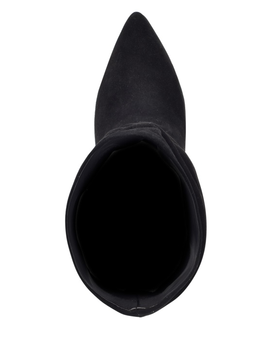 велурена ботуша с гръб черна 001 Guess