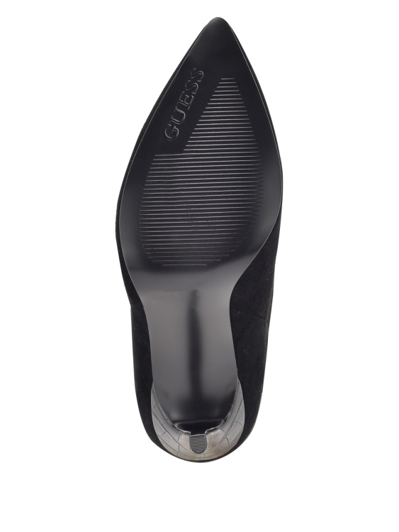 велурена ботуша с гръб черна 001 Guess