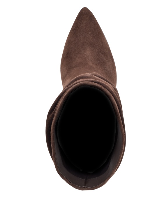 велурени ботуши със задна част Guess средно кафяво