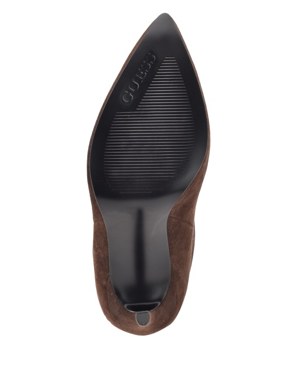 велурени ботуши със задна част Guess средно кафяво