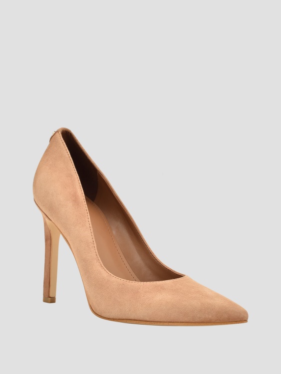 Средно кафява велурена помпа Seanna Guess