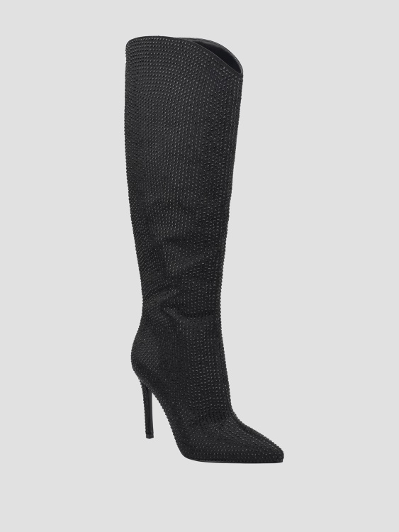 Guess Bralyn Allover ботуши с кристали черни 001