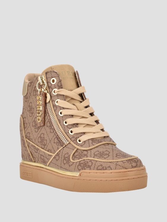 средно кафяви маратонки Guess Flora Logo