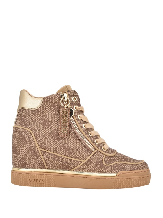 средно кафяви маратонки Guess Flora Logo