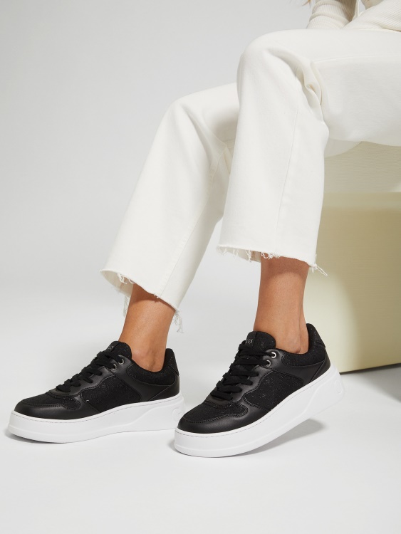 Guess Cleva лого ниски кецове черни 002