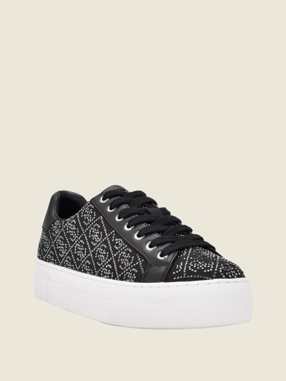ниски маратонки Gelsen Rhinestone Logo Guess Black 001