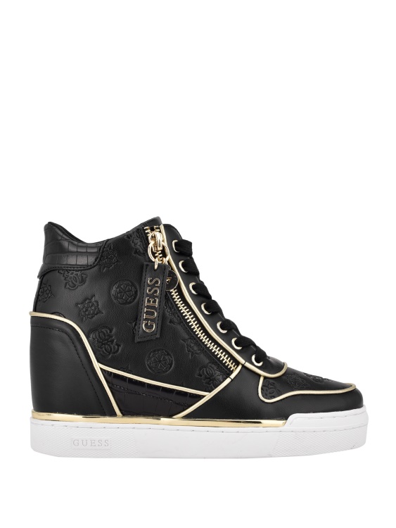 черни маратонки 001 Guess Flora Logo