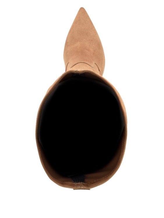 Abetter ботуши от изкуствен велур над коляното средно кафяво предположение