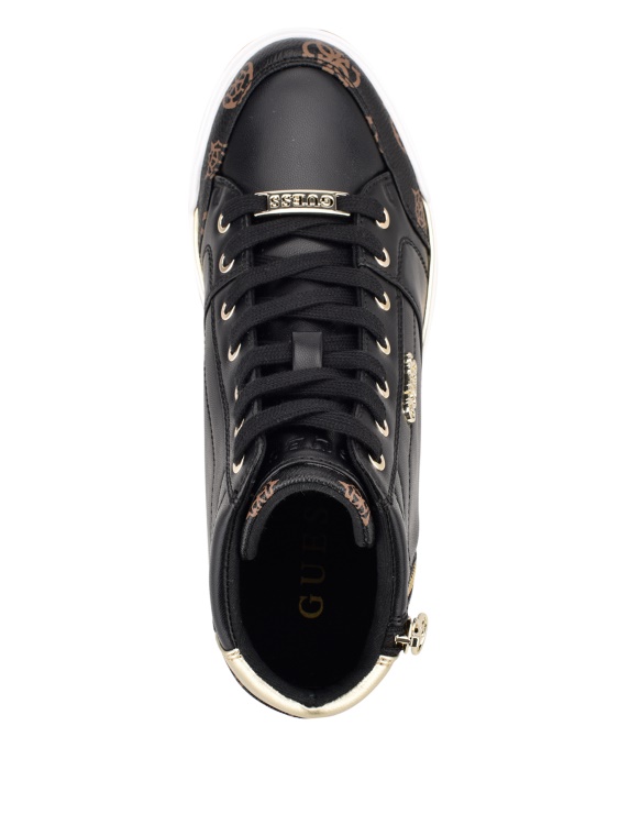 маратонки на клин с лого Figz Guess черни мулти