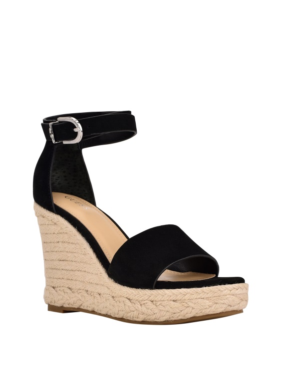 Хиди велурени клинове еспадрили Guess Black1