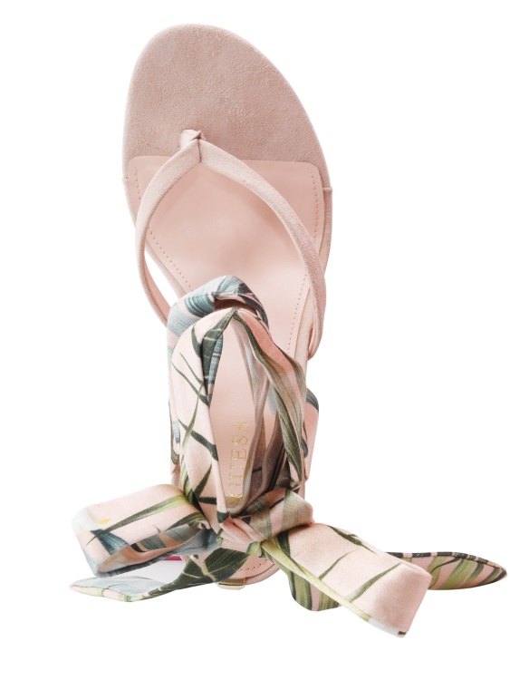 Guess Presta сандали с дантелен ток средно розово
