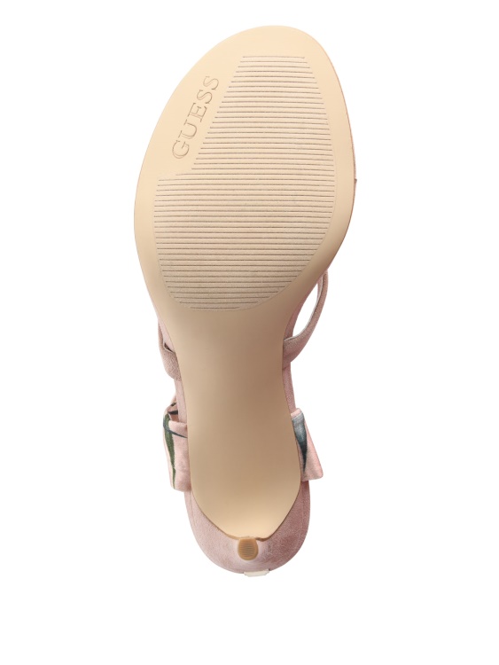 Guess Presta сандали с дантелен ток средно розово