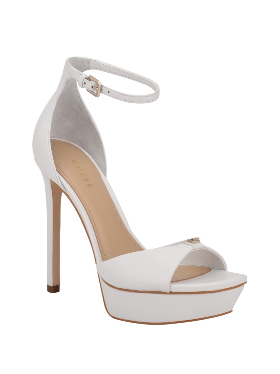 бели кожени сандали тип Ellsyn на платформа Guess