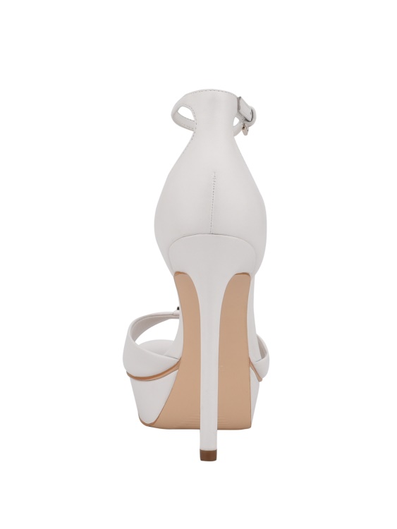 бели кожени сандали тип Ellsyn на платформа Guess