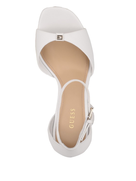 бели кожени сандали тип Ellsyn на платформа Guess