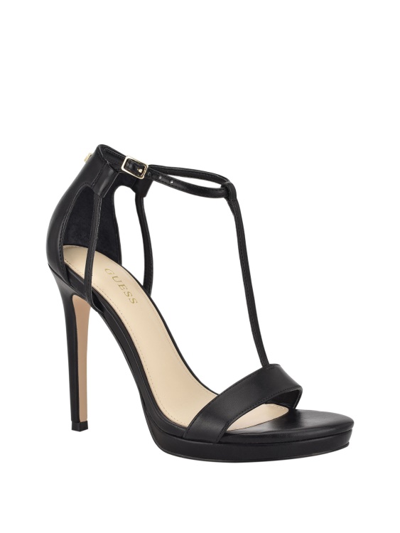 черни обувки Guess Tecru T-strap Stilettos