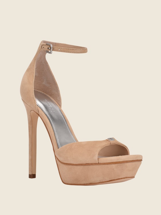 Guess Ellsyn токчета на платформа светли естествени 110