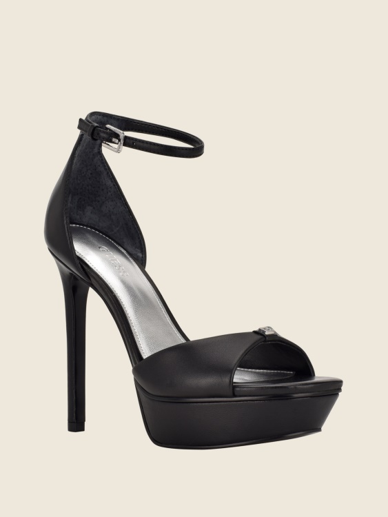 Guess черни обувки на платформа 002 Ellsyn