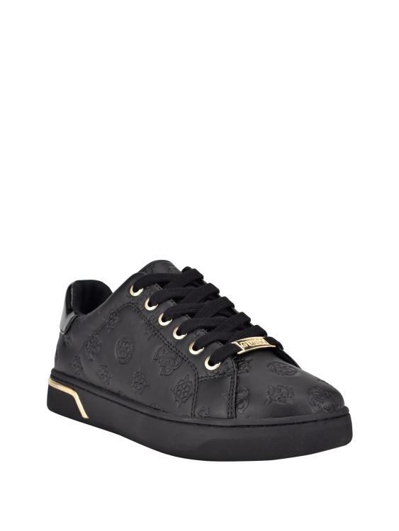 Guess Rollin ниски кецове с вдлъбнато релефно означение черни мулти