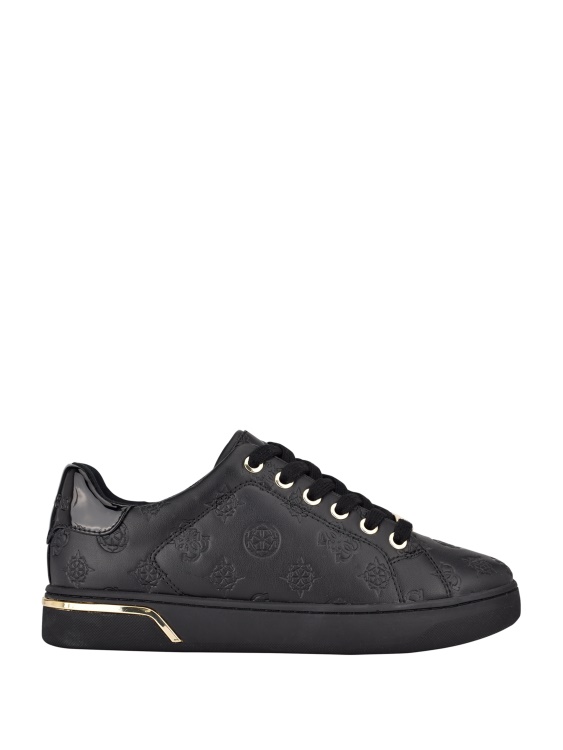 Guess Rollin ниски кецове с вдлъбнато релефно означение черни мулти