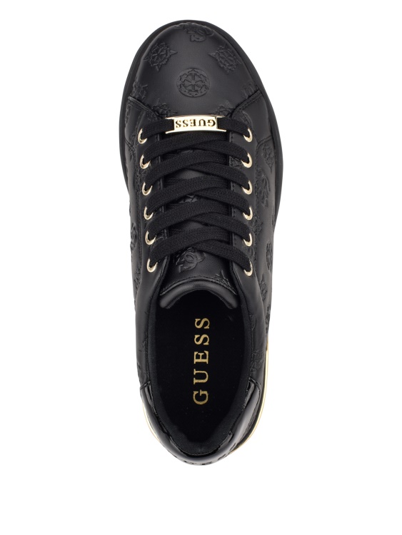 Guess Rollin ниски кецове с вдлъбнато релефно означение черни мулти
