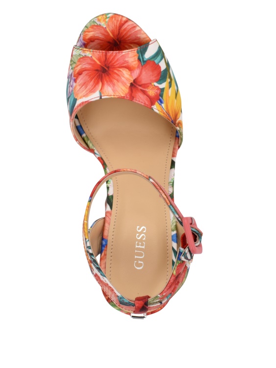 средносини тараджи флорални каишки за глезена клинове Guess