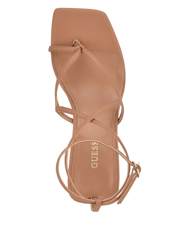 Guess Arisae сандали с висок ток средни естествени