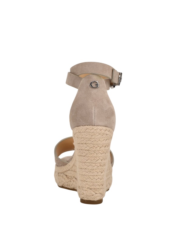 скрити велурени еспадрили клинове Guess Taupe