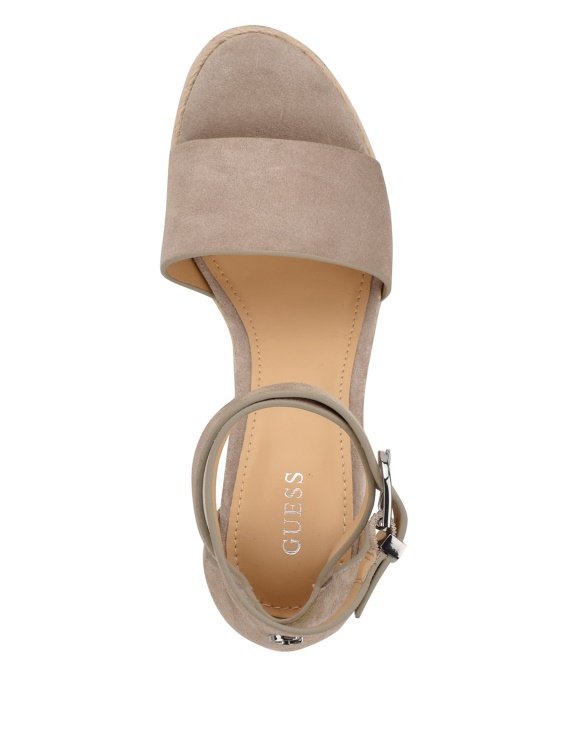 скрити велурени еспадрили клинове Guess Taupe