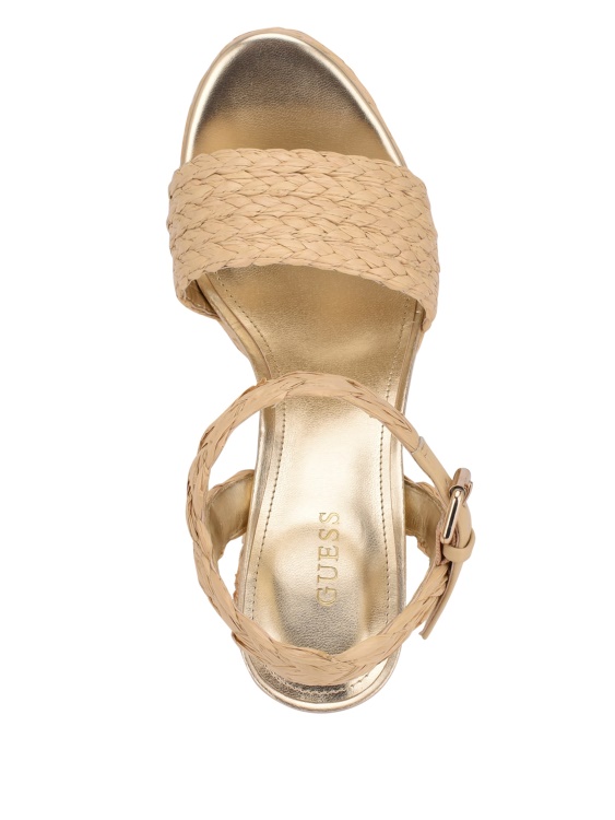 Gabela сламени токчета с каишка на глезена Guess леки естествени 110