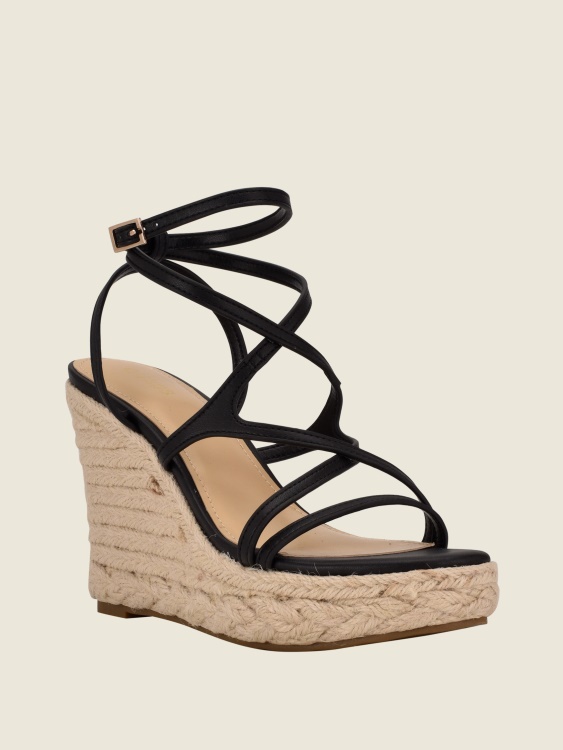 черни хирани еспадрили клинове Guess