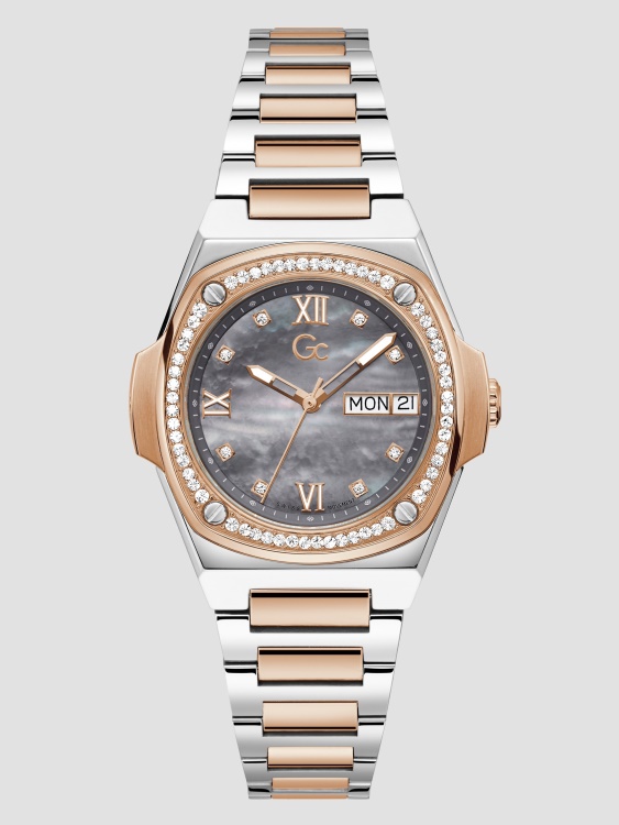 двуцветен и седефен аналогов часовник Guess Multi