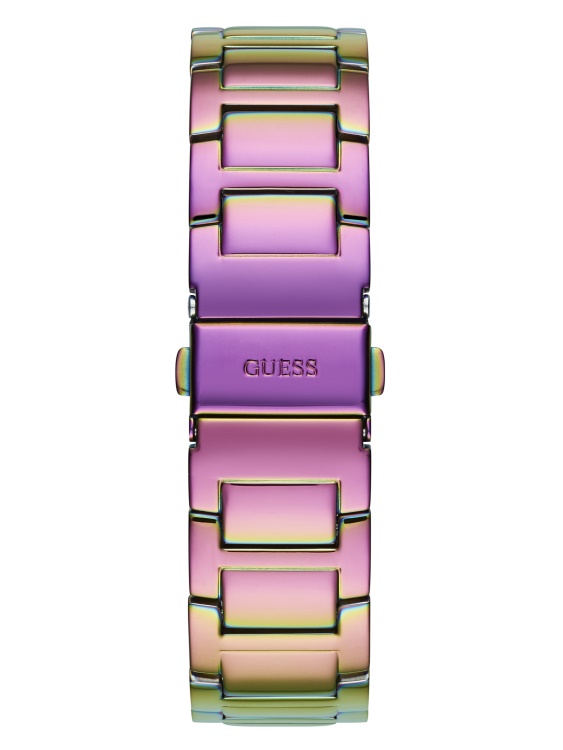 многофункционален часовник с преливащи се кристали Guess Purple
