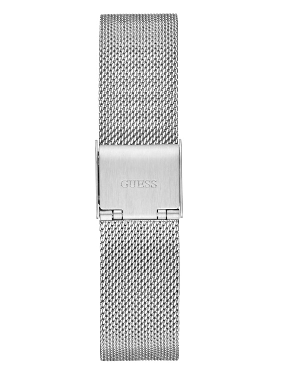 сребрист искрящ розов мрежа аналогов часовник в сребрист цвят Guess