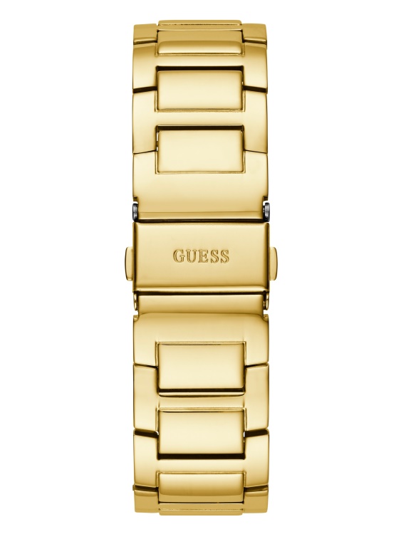 многофункционален кристален часовник със златист цвят Guess Gold