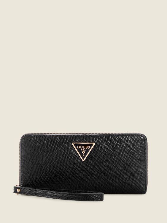 Black Laurel голям портфейл с цип Guess