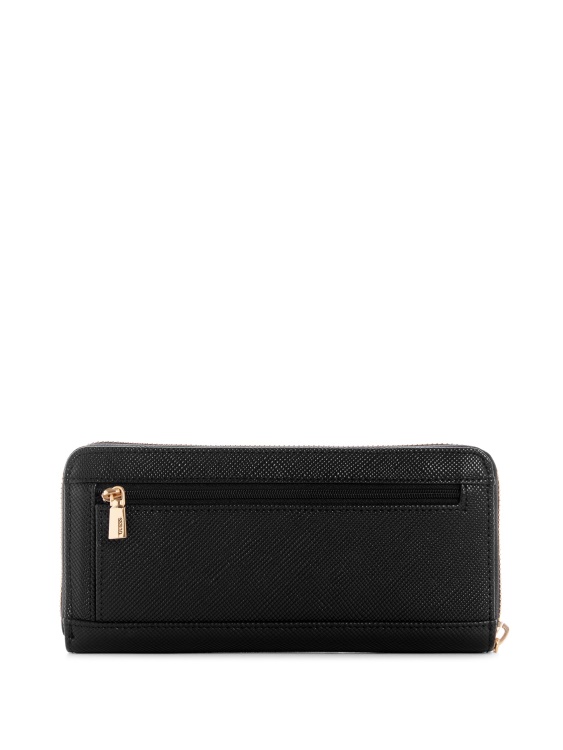 Black Laurel голям портфейл с цип Guess