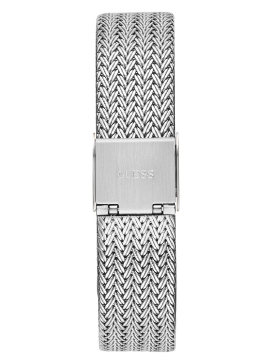 мрежест аналогов часовник със сребрист тон Guess Multi