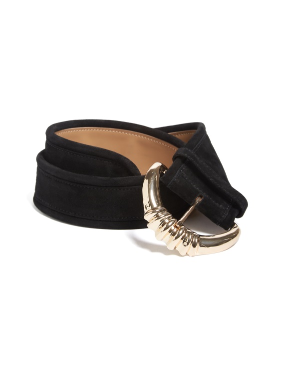 велурен колан за талия Guess Jet Black
