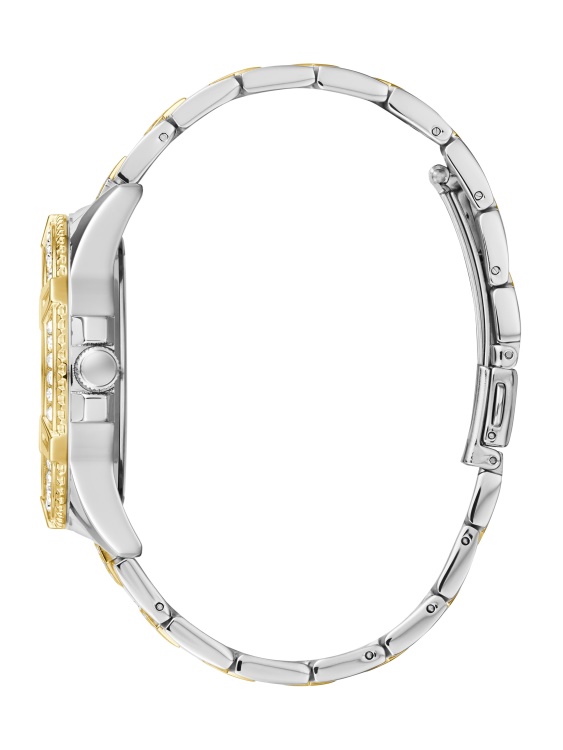 Guess спортен двуцветен часовник златен