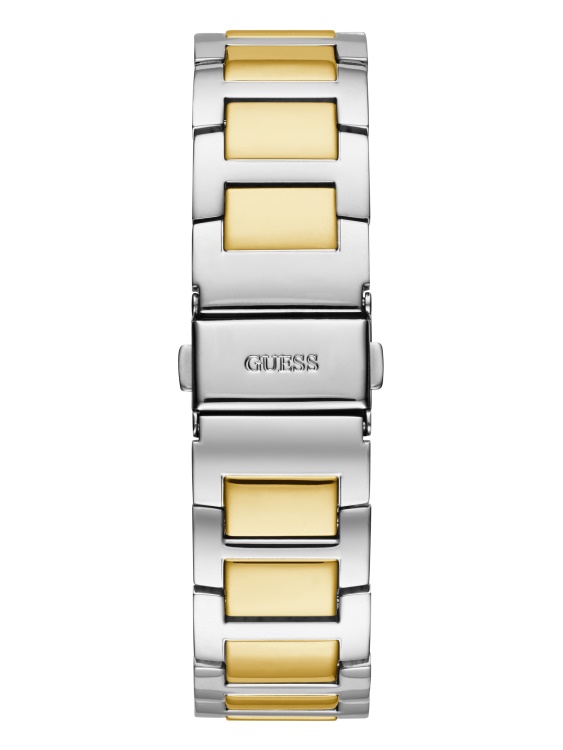 Guess спортен двуцветен часовник златен