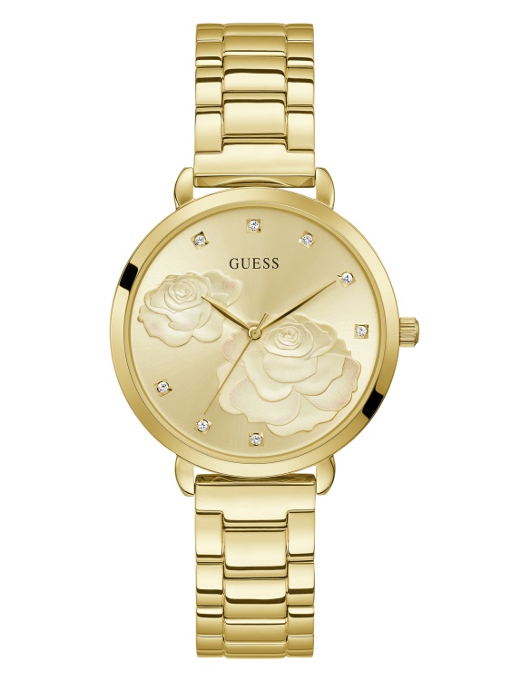 златист розов аналогов часовник Guess Multi