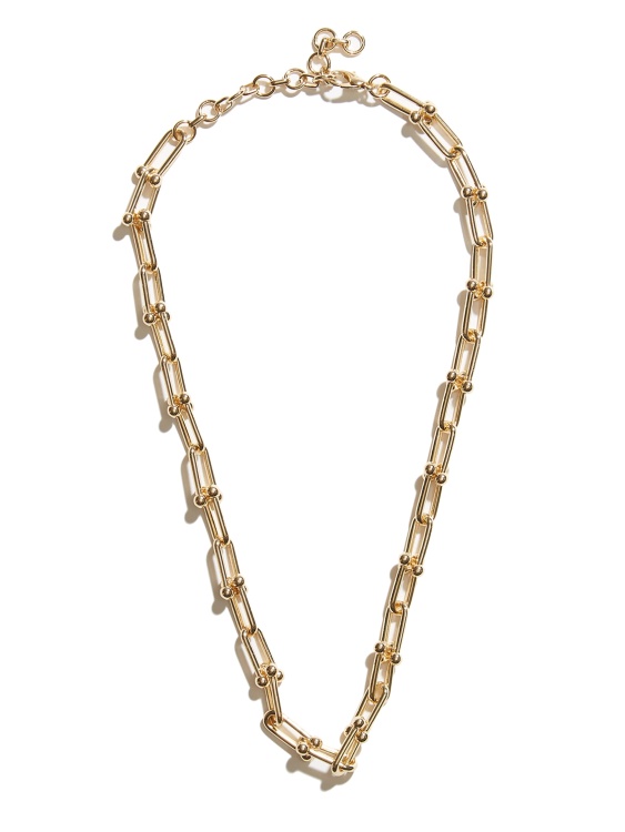 Guess 14-каратово позлатено колие с верига от кламери злато