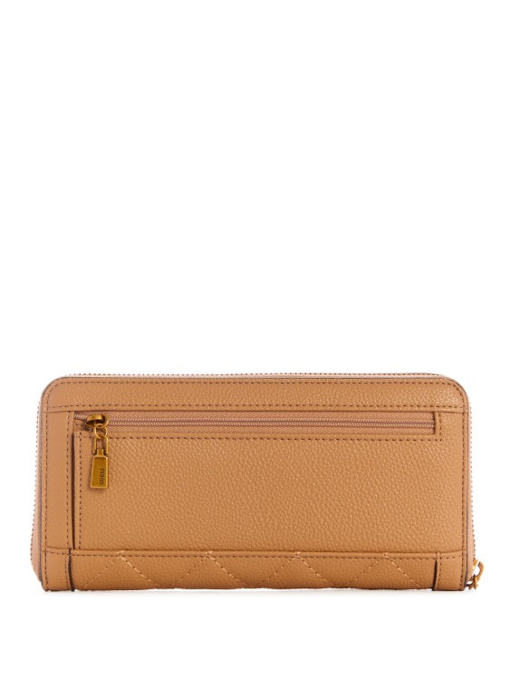 бежов преливник Guess Abey голям портфейл с цип