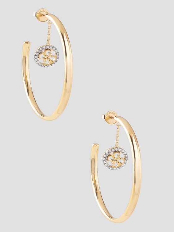 златни обеци Cz Quattro G Guess жълто злато