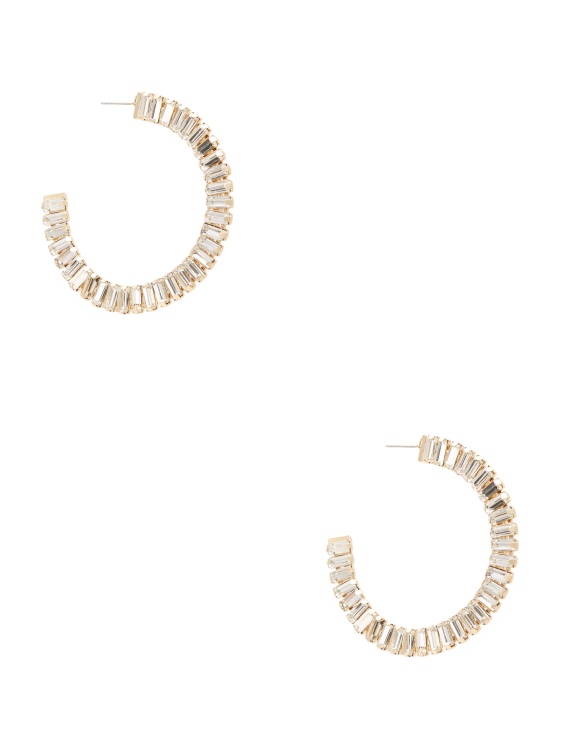багетни обеци с обръч Guess Gold