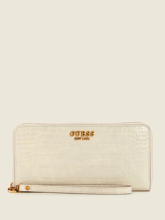 голям портфейл с цип Guess Brun/египетски кафяв лавров цвят