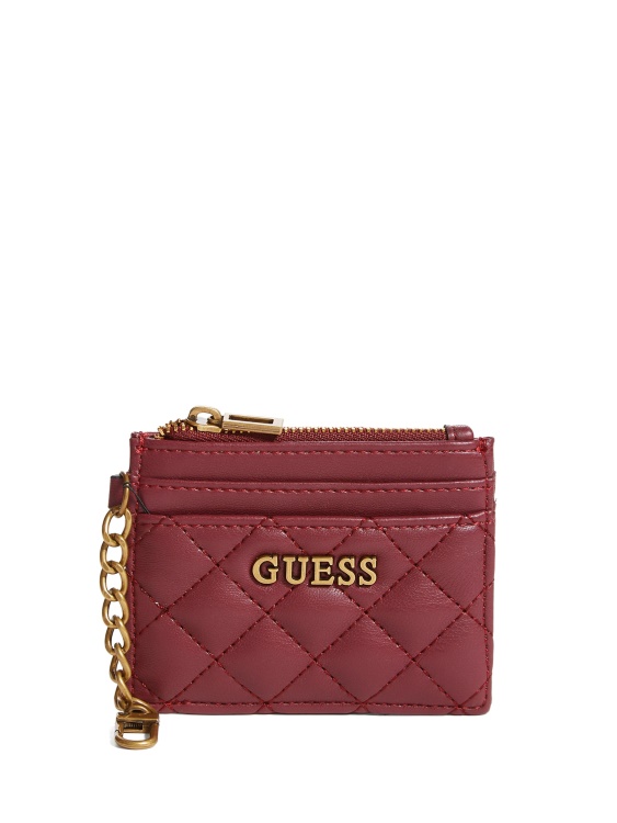 Guess ватирана картодържачка в бордо