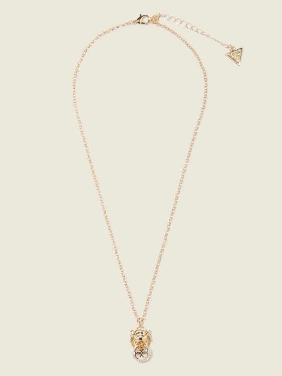 Guess лъв висулка врата злато